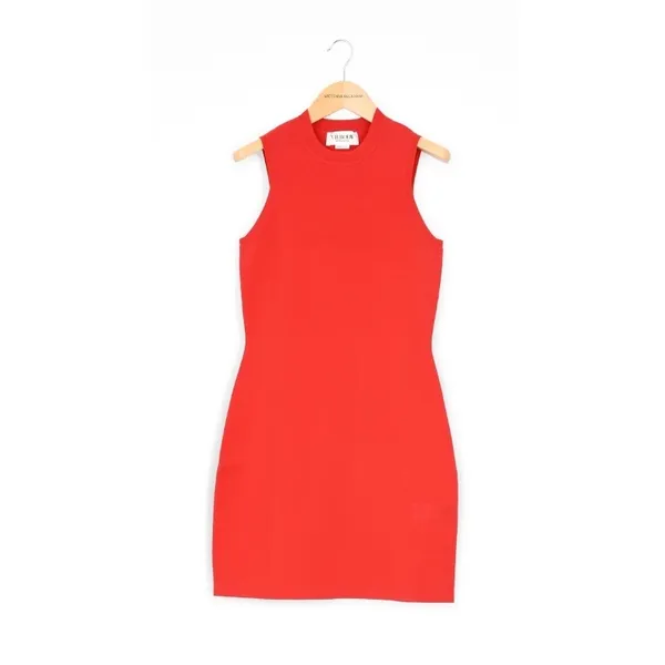 Victoria Beckham VB Body Fitted Red‎ Bodycon Mini Dress Size 0 - Image 4