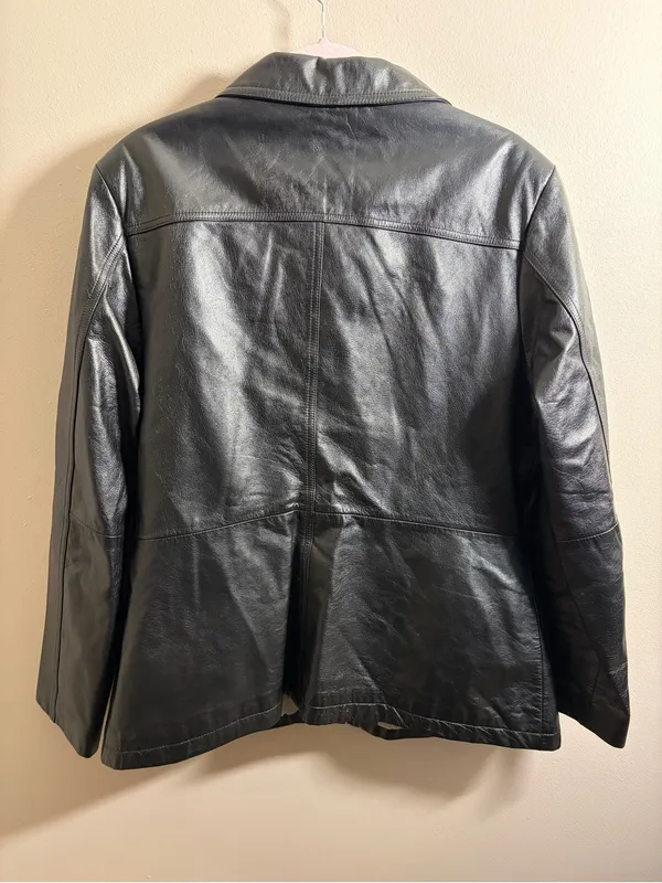 Wilsons Leather Women’s Black Leather Zip Jacket XL - Image 5