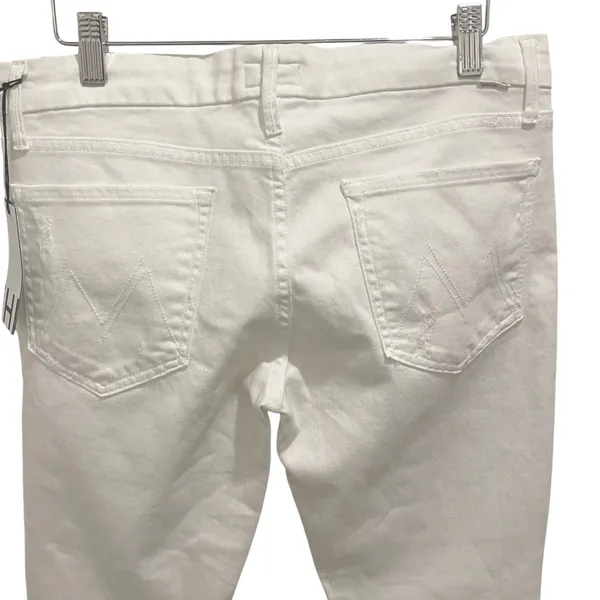 MOTHER The Looker Broken Mirror White Skinny‎ Jeans Women's Size 30 - Image 6