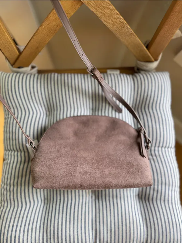 Old Navy Taupe Tan Faux Suede Purse Shoulder Bag NWT - Image 3