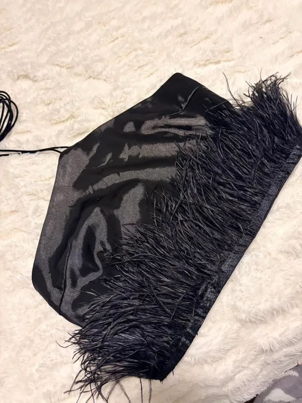Shein Black Feather Top - Image 6