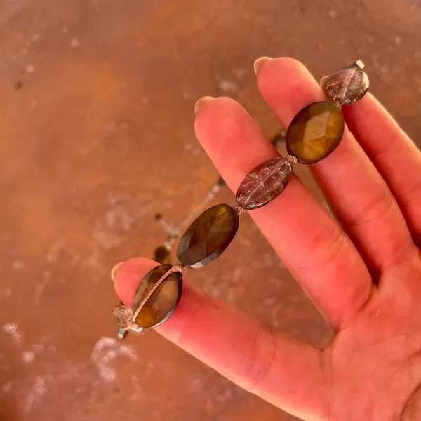 Free People Beautiful stone beaded earth tone necklace - Image 4