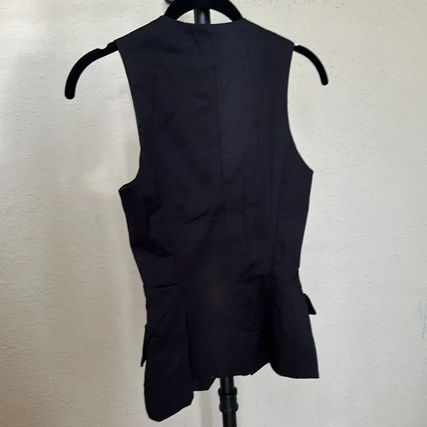 JULIET House of CB BLACK SLEEVELESS TUXEDO TOP NWOT blazer suit $139 size‎ XS - Image 9