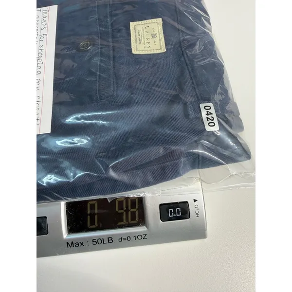 Flawed Lauren Ralph Lauren Navy Blue Chino Shorts‎ 100% cotton country club - Image 11
