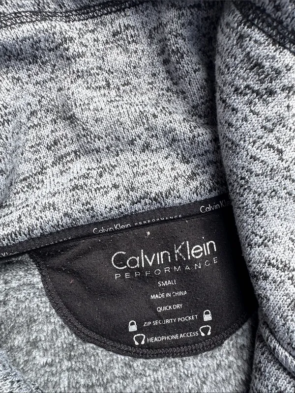 Calvin Klein Heather Gray Full-Zip Bomber Jacket - Image 2