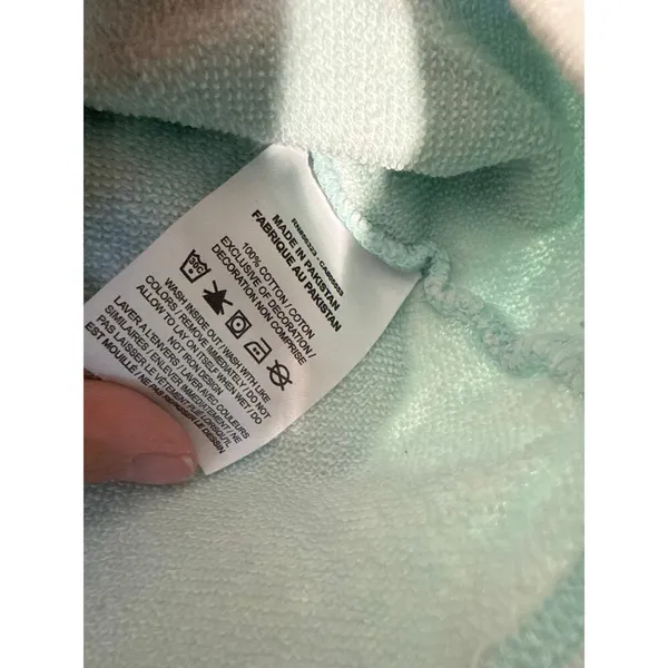 Nike Cropped Sweatshirt Sz 2x Bluish Tie Dye Emboidered‎ Swish Logo - Image 5