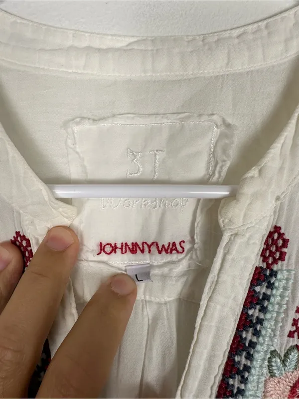 Johnny Was 3J Workshop Embroidered Isadora Tunic Top Women’s Sz L - Image 8
