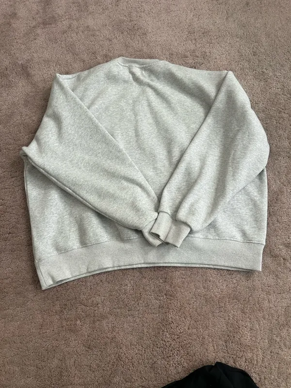 Parke Heather Grey Crewneck Sweatshirt Navy Logo L/XL - Image 6