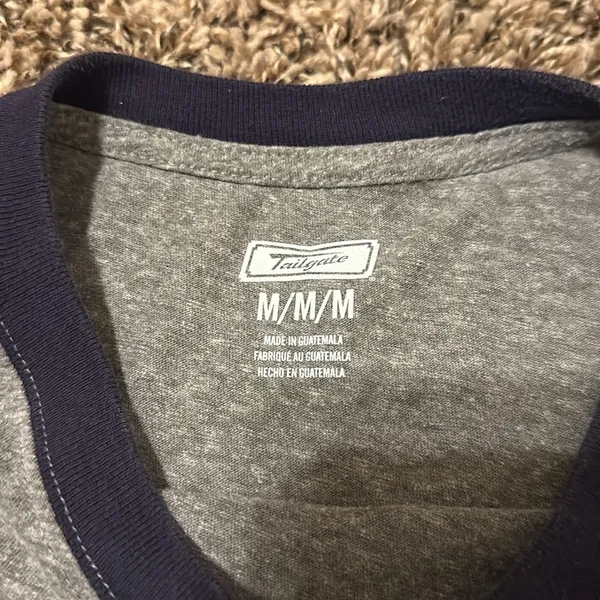 Tailgate Dallas Cowboys Cropped T-Shirt Medium Grey - Image 5