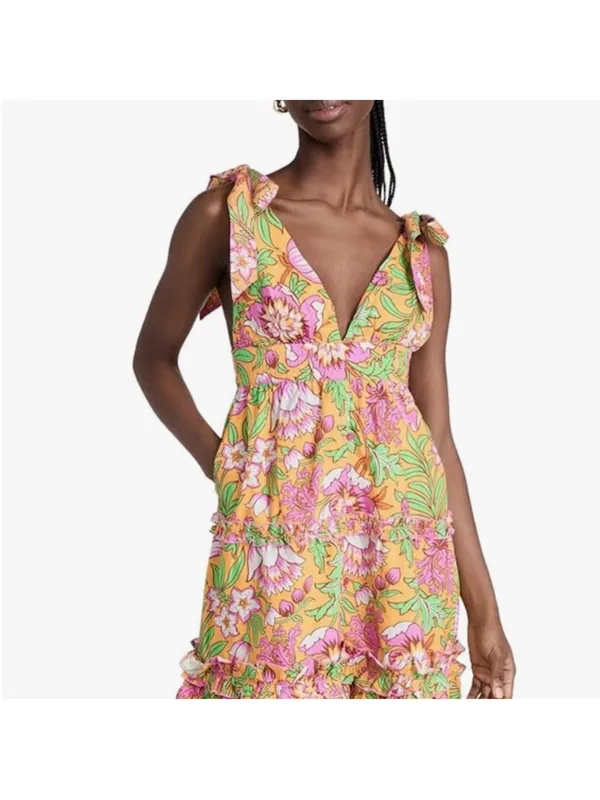 Anthropologie Love The Label Madelyn Floral Mini Dress - Image 3