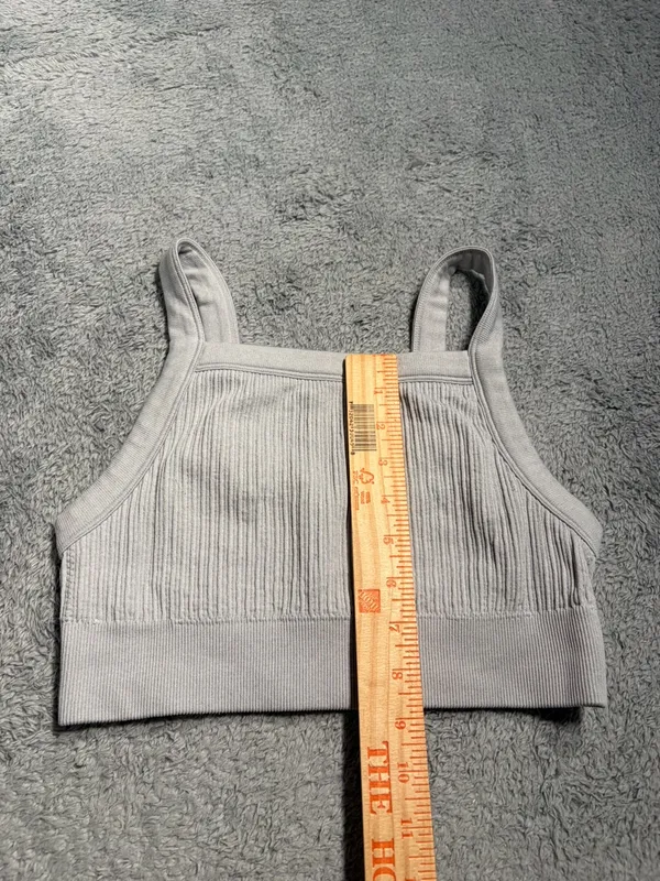 Aerie Light Gray Ribbed bralette tank top medium - Image 9