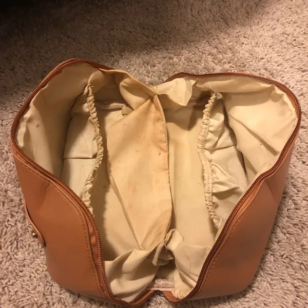 Brown Makeup Bag Tan - Image 9
