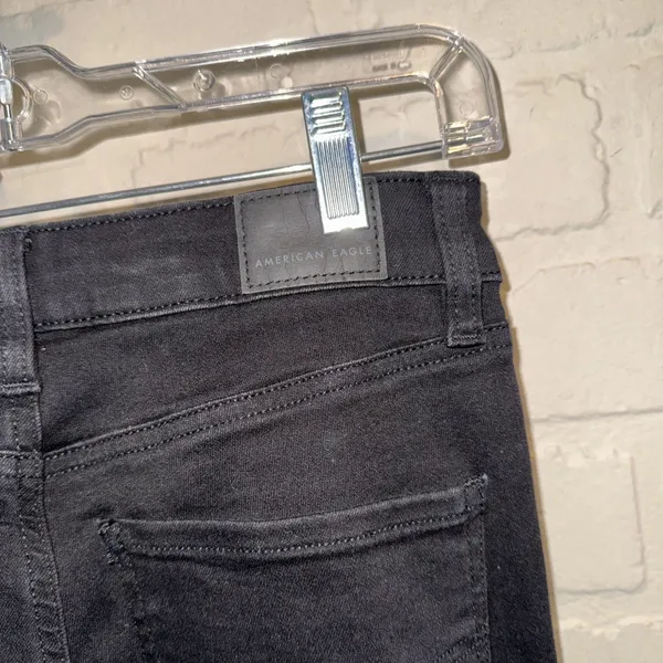 American Eagle Outfitters jeans denim Jeans Black Stretch Pockets Button Fly 2 - Image 5