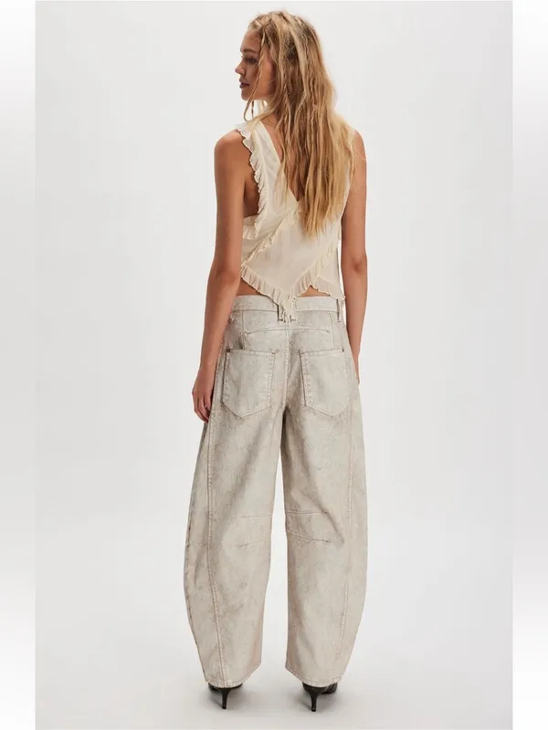 Free People Good Luck Coated Barrel Jeans- size 29 - Image 2