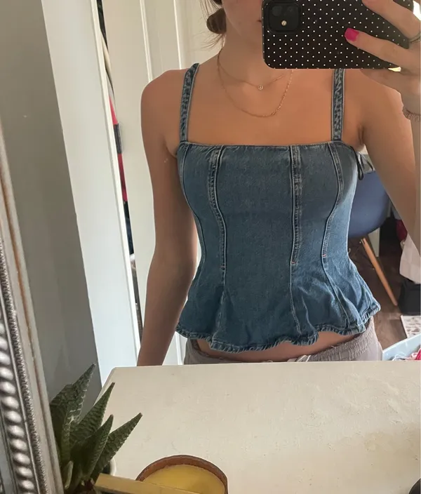 Zara denim top - Image 3
