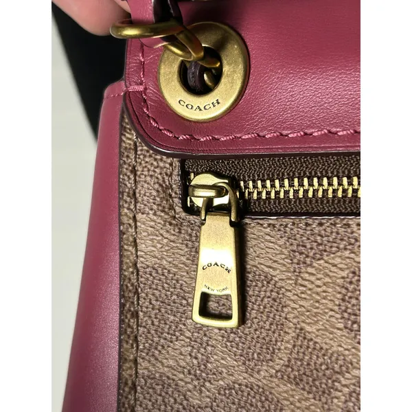 Coach Parker Convertible Backpack 16 Signature Canvas Mini Bag - Image 4