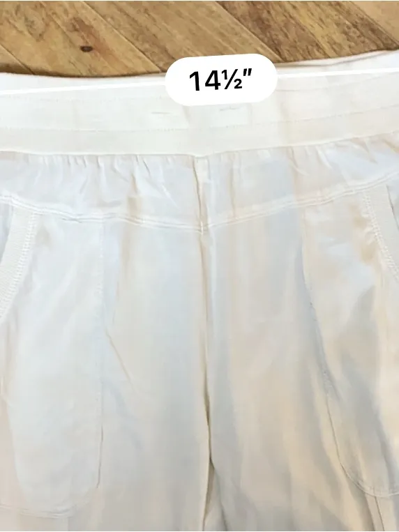 Marrakech Silky Jogger Pants Large Cream Lightweight Relaxed Pull On - Image 13