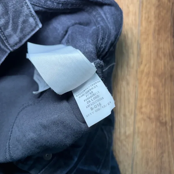 Abercrombie & Fitch Curve Love The Dad High Rise Jeans 25/0L Black Grunge Faded - Image 12