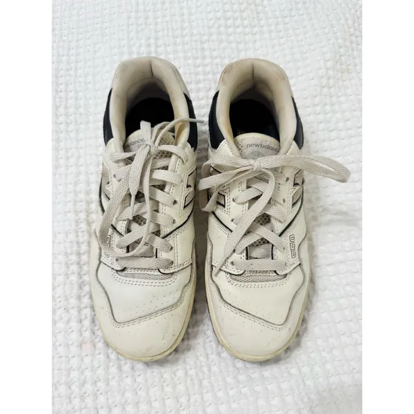 New Balance 550 Sea Salt Black Leather Sneakers Women's Size 7 - Image 5
