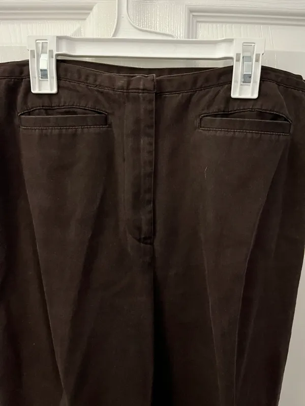 INC International Concepts Size 8 Brown 100% Cotton Chinos Pants - Image 3