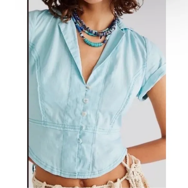 Free People Annabelle Linen Shirt - Image 8