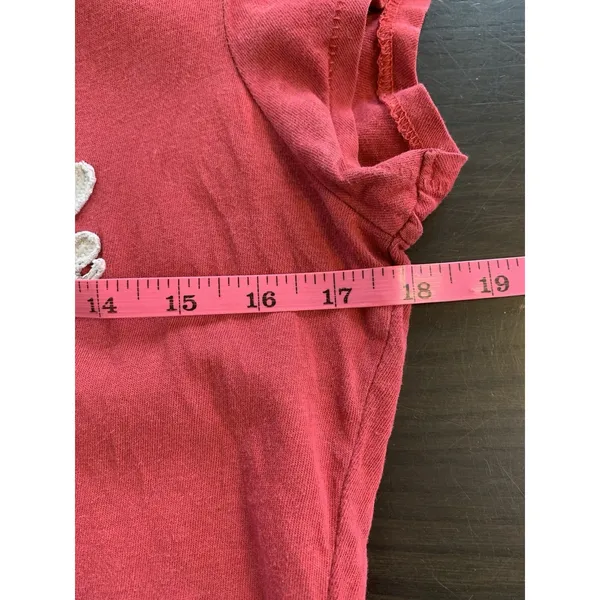 Vtg Y2K Aeropostale NYC T Shirt Womens Size‎ XL Retro Red Distressed Cap Sleeve - Image 8