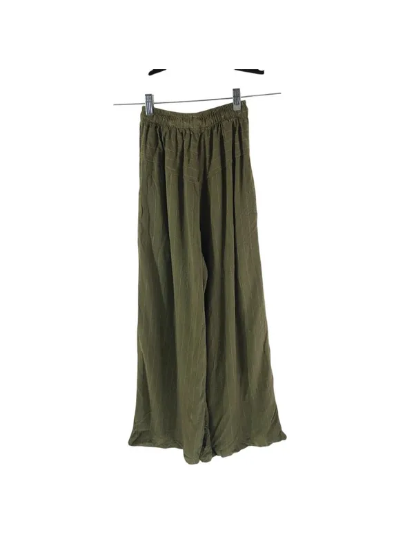 Storets Olive Green Two-Piece Set Sleeveless Crop Top & Wide-Leg Pants Size S/M - Image 3