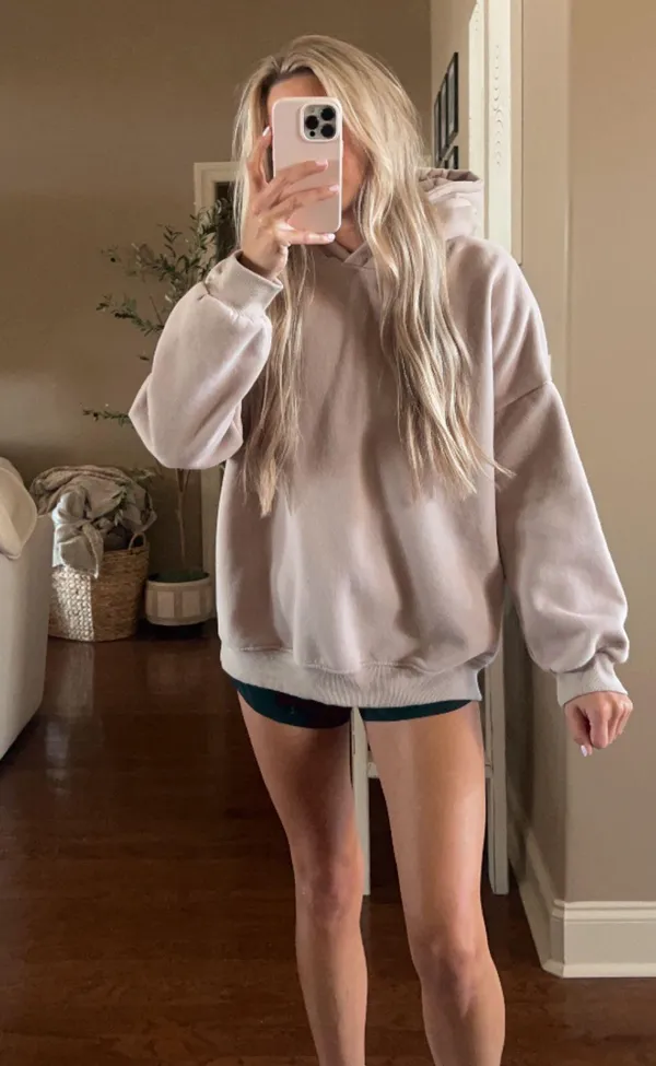 Tan Oversized Hoodie - Image 2