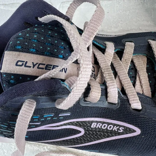 Brooks Glycerin 20 Sneakers Shoe Women 10 Navy Blue Running Athletic 1203691B499 - Image 14