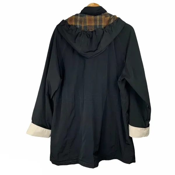 Braefair Black Tan and Plaid Jacket Coat Size L - Image 2