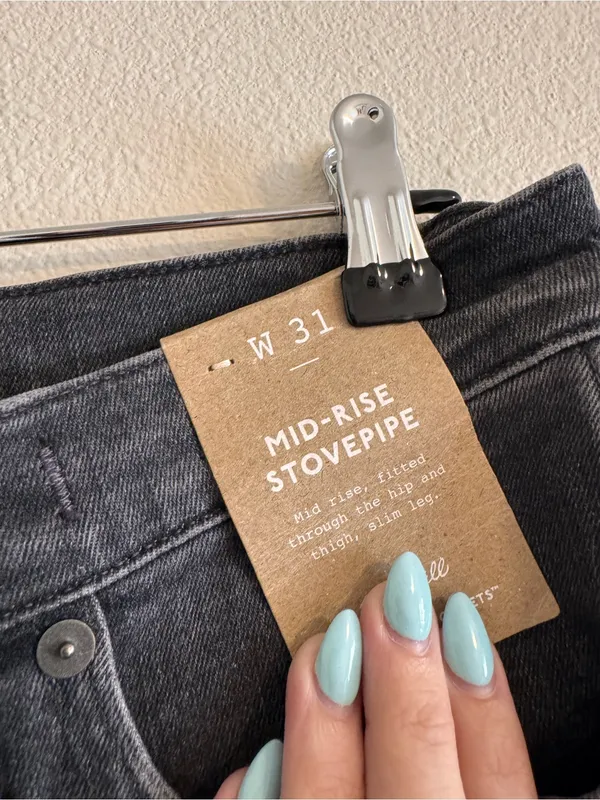 NWT Madewell Black Straight-Leg Jeans - Image 3