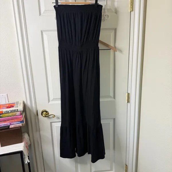 Daily Practice by Anthropologie Flounced Maxi Dress in Black Womens Size M - Image 5