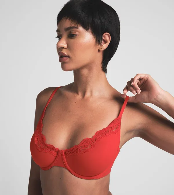 SKIMS fits everybody lace unlined Demi bra - Image 2