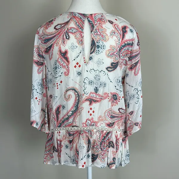 Abercrombie & Fitch Paisley Print Boho Blouse Size‎ Small - Image 5