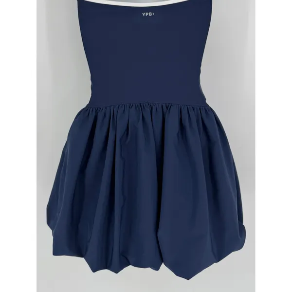 Abercrombie‎ & Fitch YPB motionTEK Halter Bubble Hem Mini Dress XS Navy Athletic - Image 7