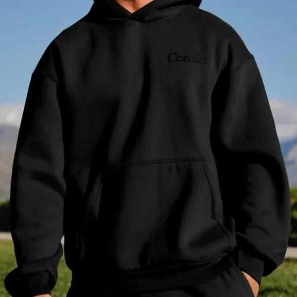 NWT COMFRT MINIMALIST OBSIDIAN HOODIE SIZE XS Black - Image 4
