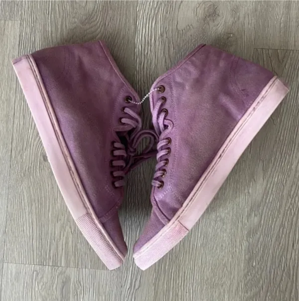Free People River Run Distressed High Top Sneaker - Image 6