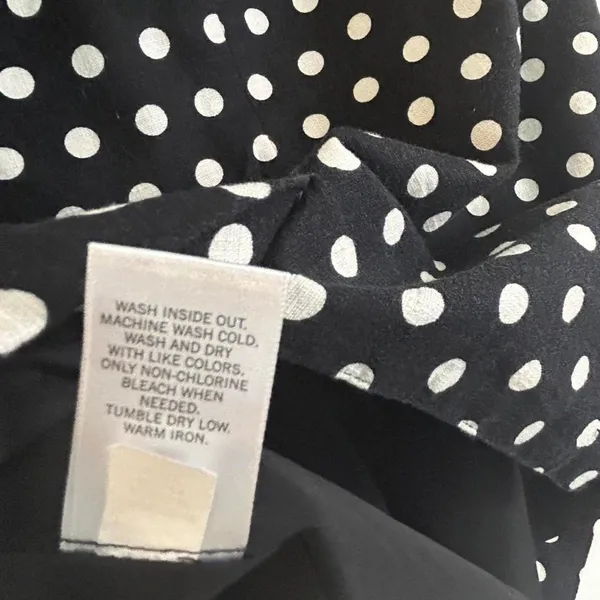 Banana Republic black & white polka dot midi pencil‎ skirt Size 6 - Image 7