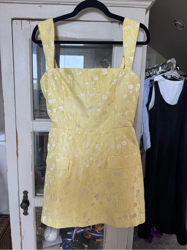 Amanda Uprichard Bethany Romper in Yellow - Image 5