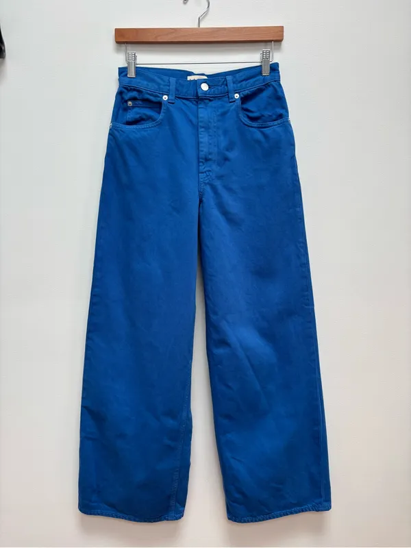 Marni X Uniqlo Blue Wide Leg Baggy Jeans Size 23 x 31 - Image 5