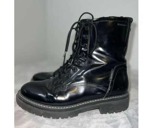 BENCH Women’s Lace Up Black Moto Combat Boots 10 - Image 4