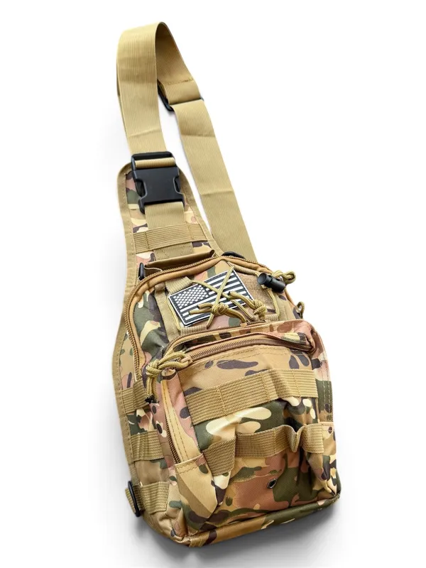 Tactical EDC shoulder bag carrier. ✅✅✅🔥🌴 Green - Image 2