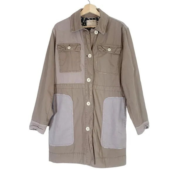 Free People We the Free Apollo Distressed Utility Jacket Size Small - Image 3
