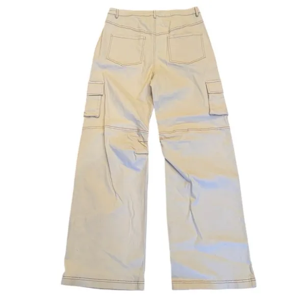 Princess Polly Beige Wide Leg Baggy Cargo Pants Y2K Skater 4 - Image 4
