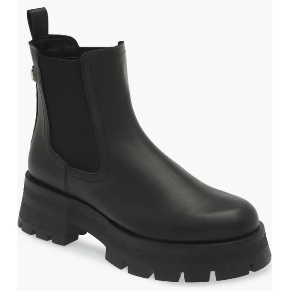 Steve Madden Howler Black Faux Leather Chunky Sole Chelsea Boots Size 7 NEW - Image 4