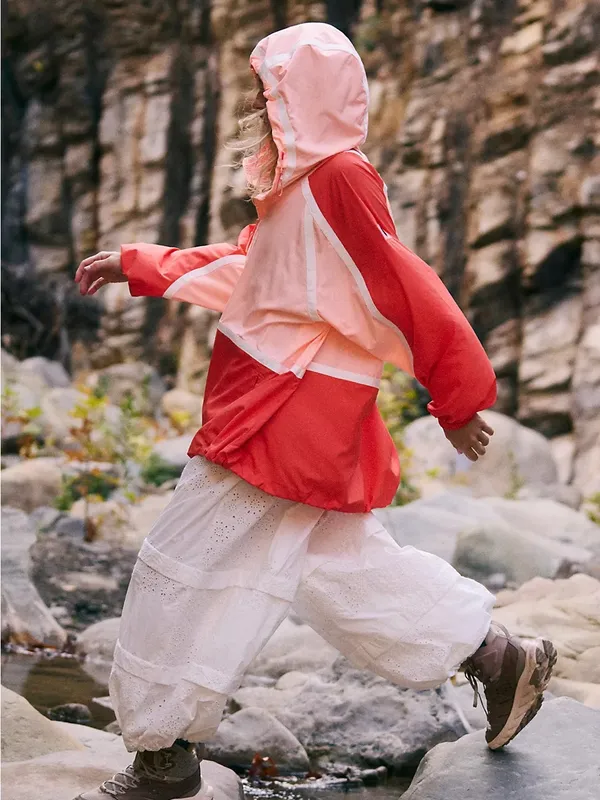 Free People Like The Wind Logo Jacket - Peach Combo - Image 5