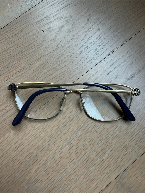 Tory Burch Cat Eye Eyeglass Frames in Gold and Navy - TY1067 - Image 3