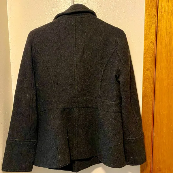 J. Crew Stadium Cloth by Nello Gori Black/Gray Peacoat - Image 4