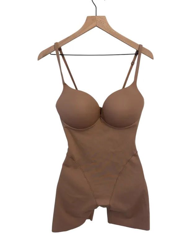 Skims Ultimate Body Push-Up Enhancing Padded Midthigh Bodysuit large Sienna NWT - Image 5