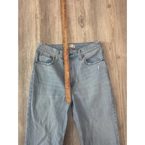 Abercrombie & Fitch Vintage Flare High Rise Jeans Light Wash Blue Size‎ 29 8 - Image 5